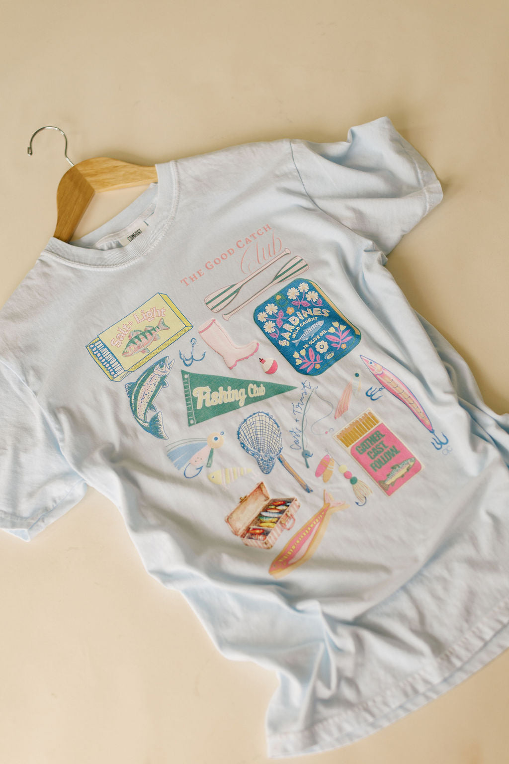 Fishing Club Match Box Collage Graphic Tee