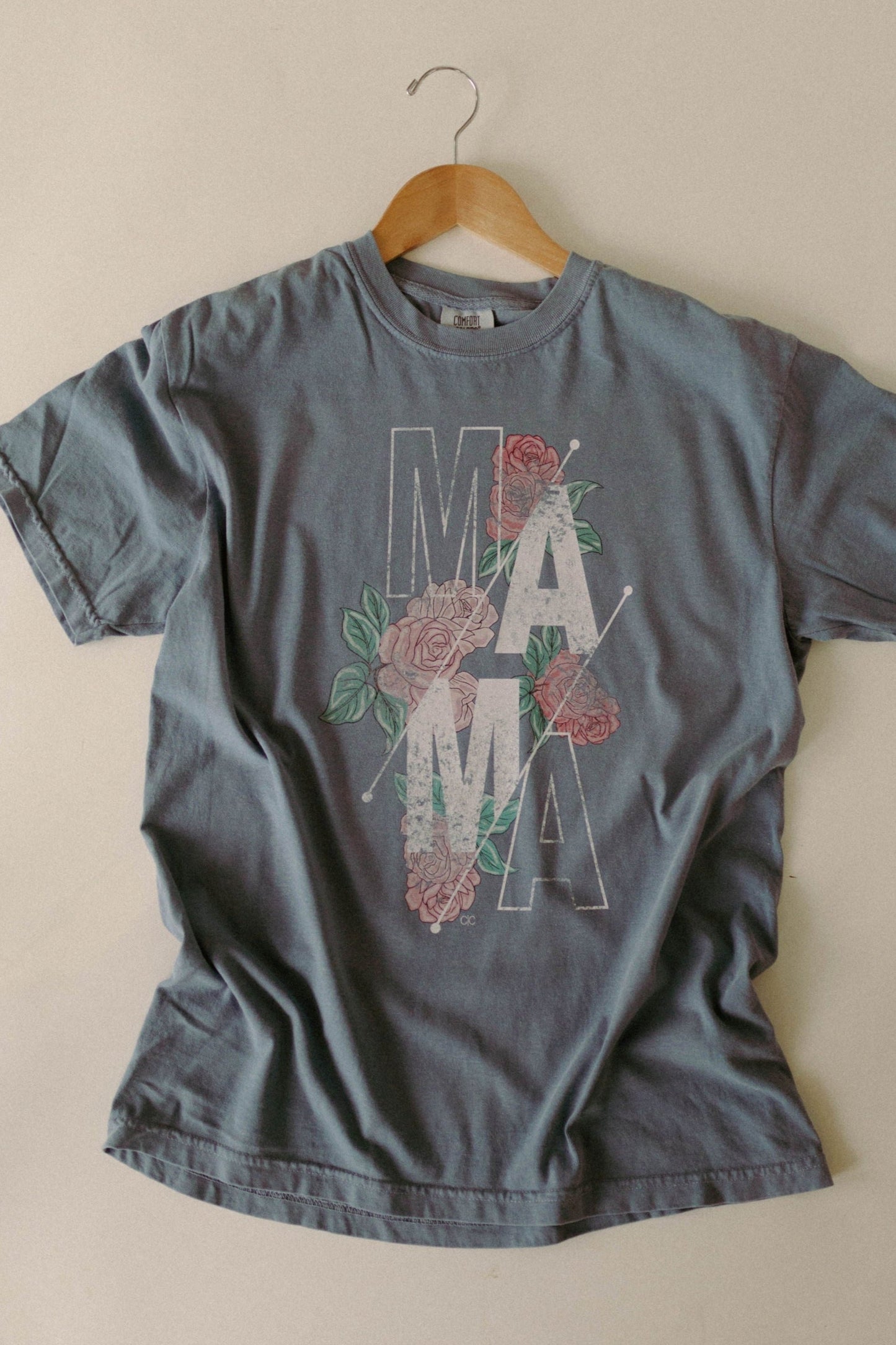 Mama Tee- Slate Blue