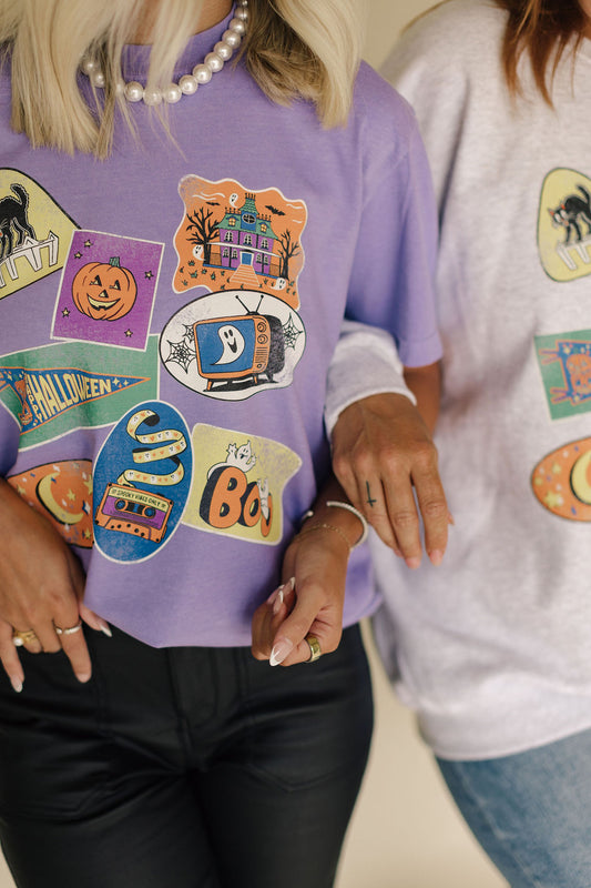 90s Halloween Vintage Sticker Graphic Apparel