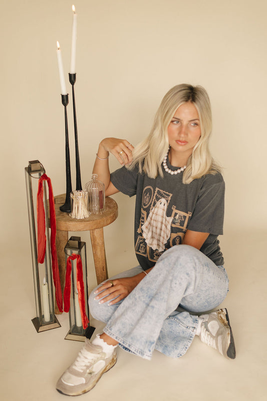 Quilted Ghost Tee, Be the Light Graphic Tee