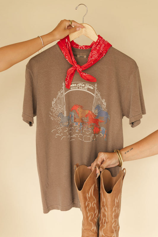 Enter His Gates with Praise Graphic Tee