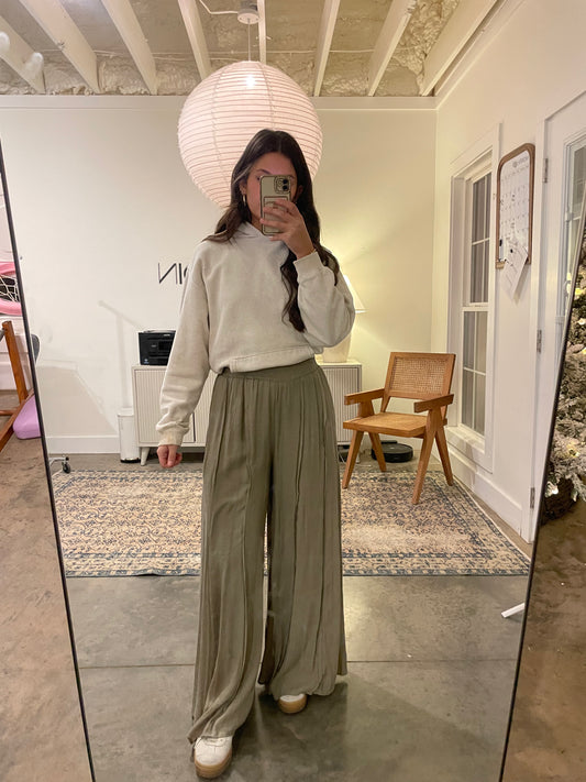 Green Wide Leg Pants