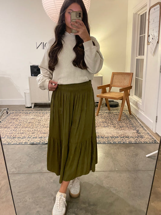 Green Midi Skirt