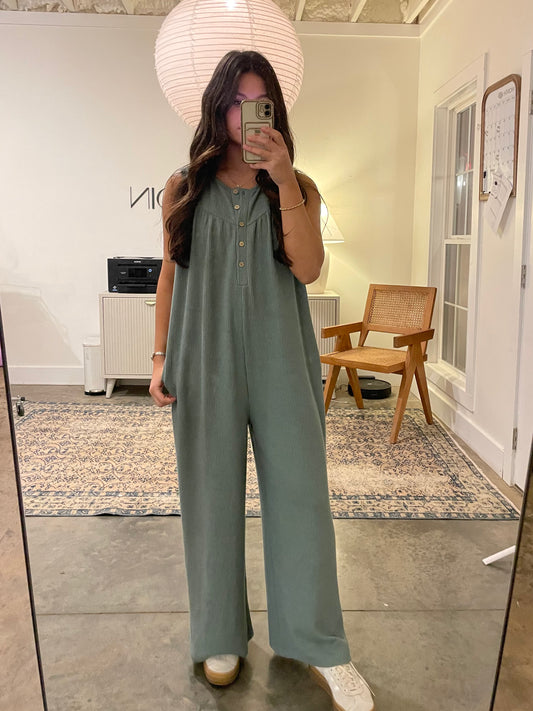 Green Wide Leg Jumpsuit