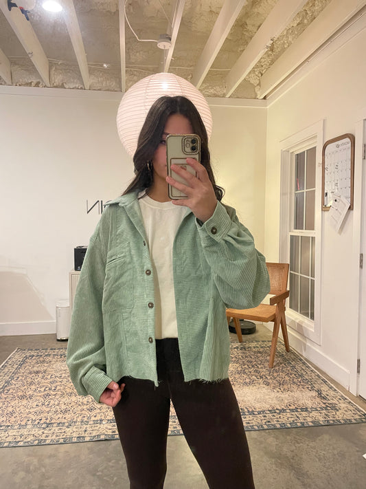 Green Ribbed Jacket