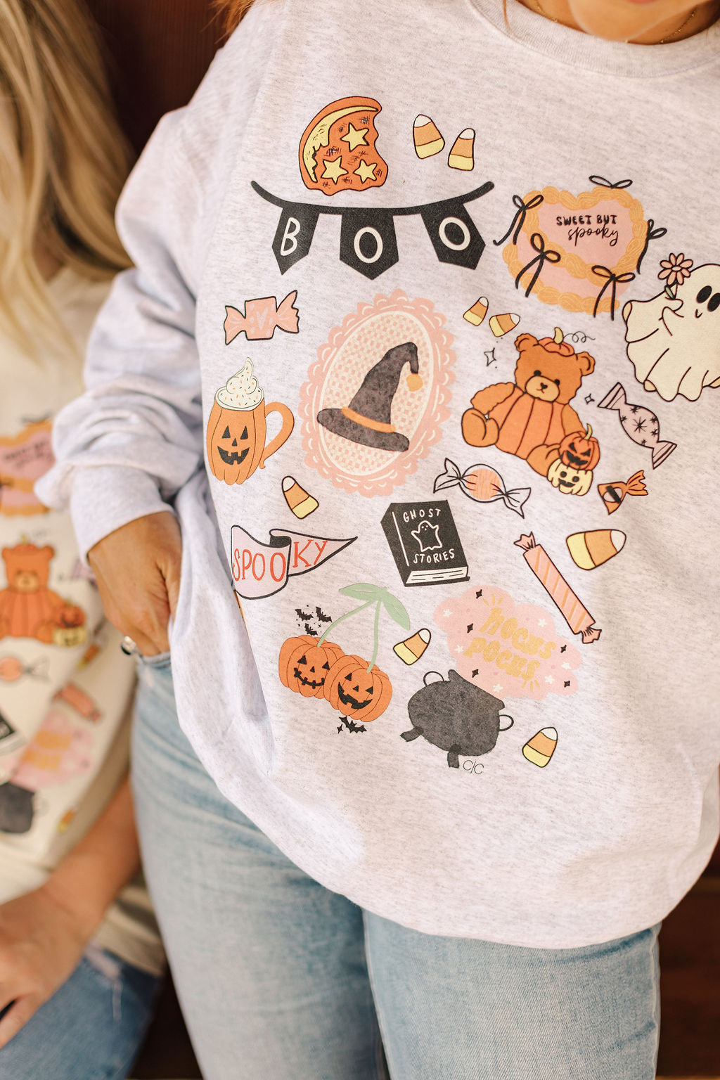 Boo Halloween Collage Graphic Apparel