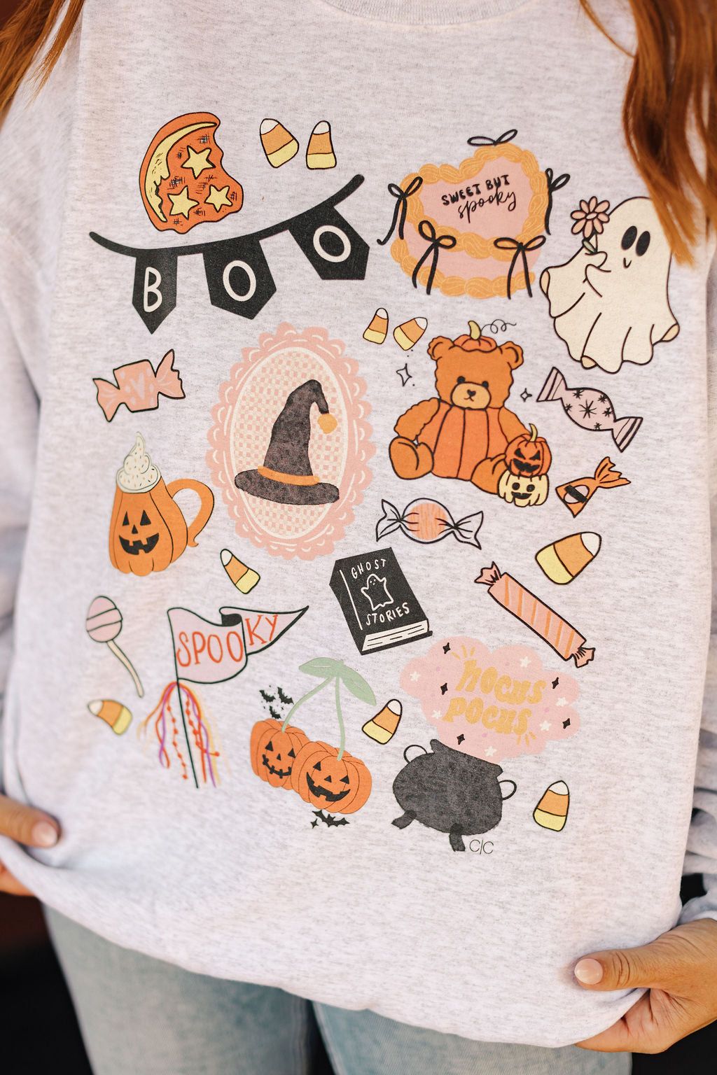Boo Halloween Collage Graphic Apparel