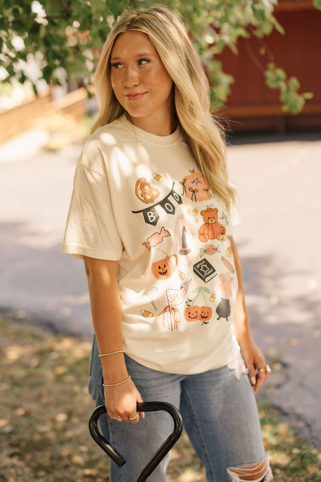 Boo Halloween Collage Graphic Apparel