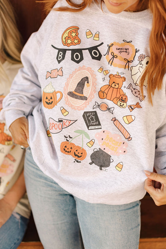 Boo Halloween Graphic Sweatshirt